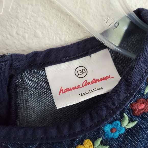 Hanna Andersson Denim Peplum Sleeveless Top 8 - Picture 7 of 9